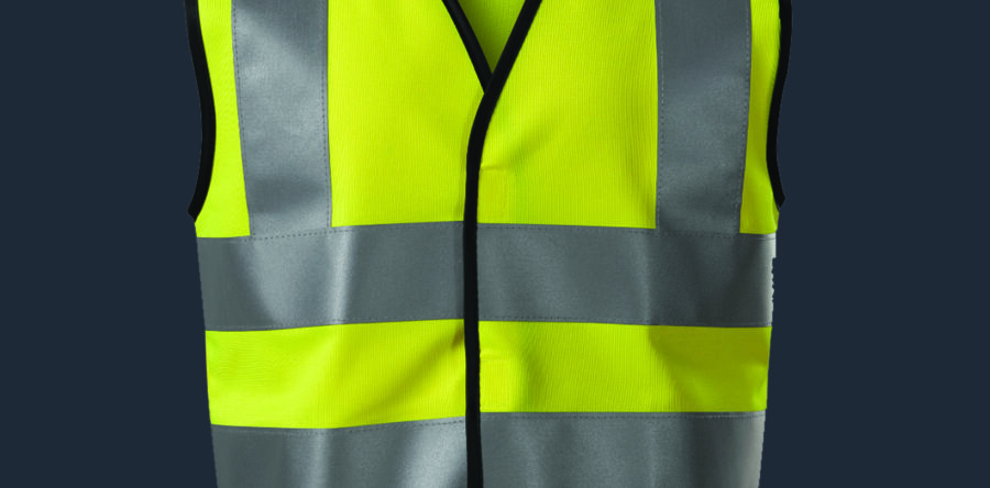 Kamizelki odblaskowe z drukowanym logo/napisem.